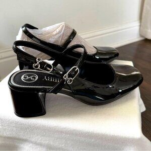 Sam & Libby Heeled Mules - Black - NWOB